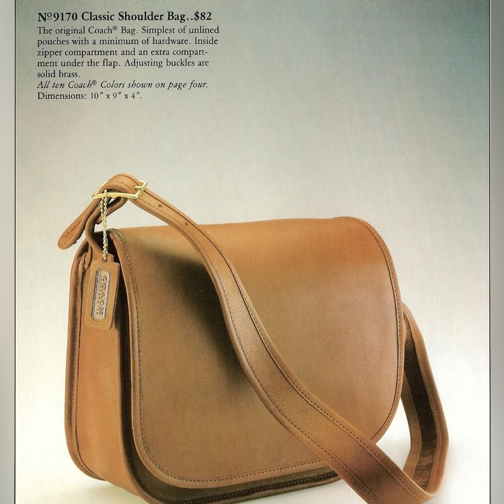 Coach Tan Leather Messenger Bag